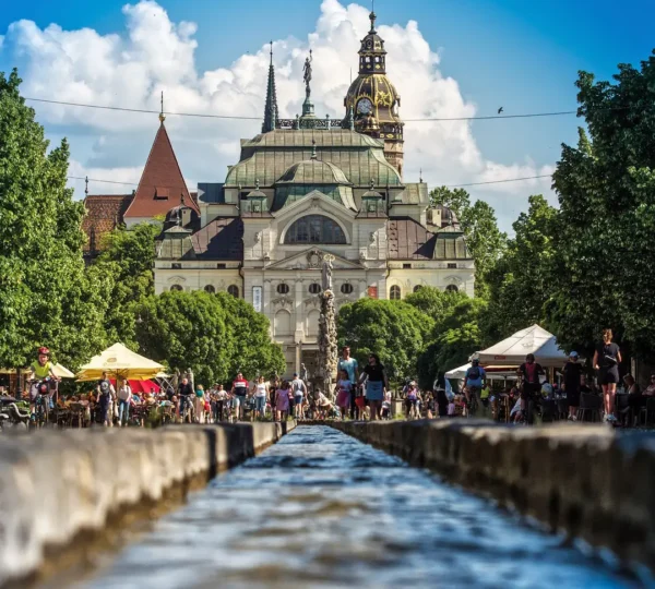 Historical old town in Kosice, Immaculata, Theatre and Cathedral of St. Elizabeth